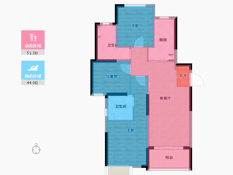 广东省-惠州市-新力玺园-85.00-户型库-动静分区