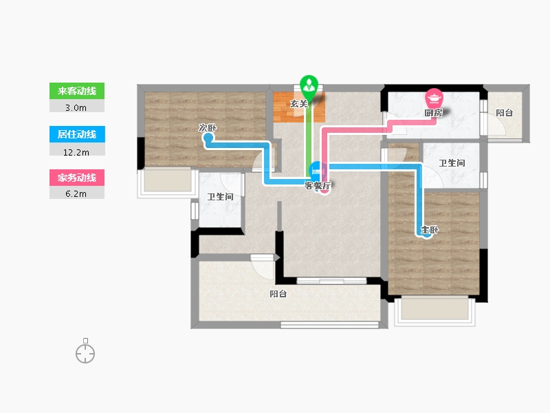 广东省-惠州市-奥园誉博府-75.45-户型库-动静线