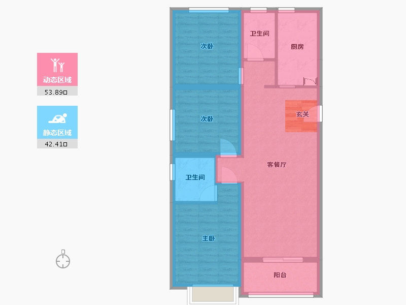 河北省-石家庄市-融创财富壹号-85.81-户型库-动静分区