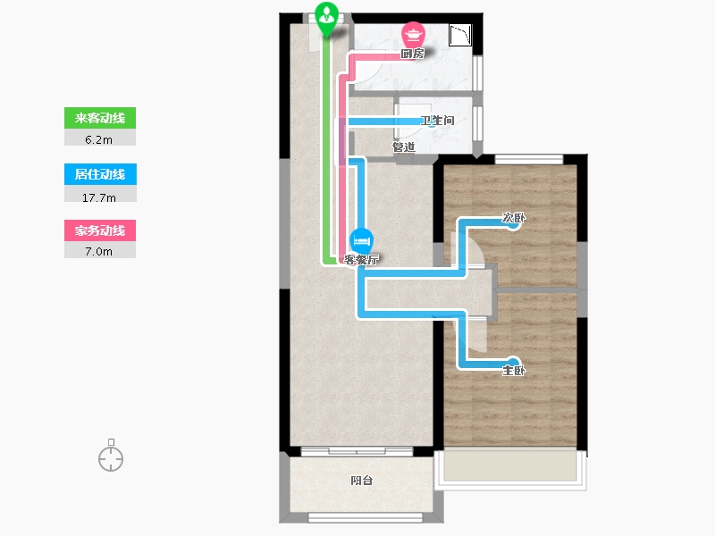 河南省-郑州市-亚星环翠居-67.20-户型库-动静线