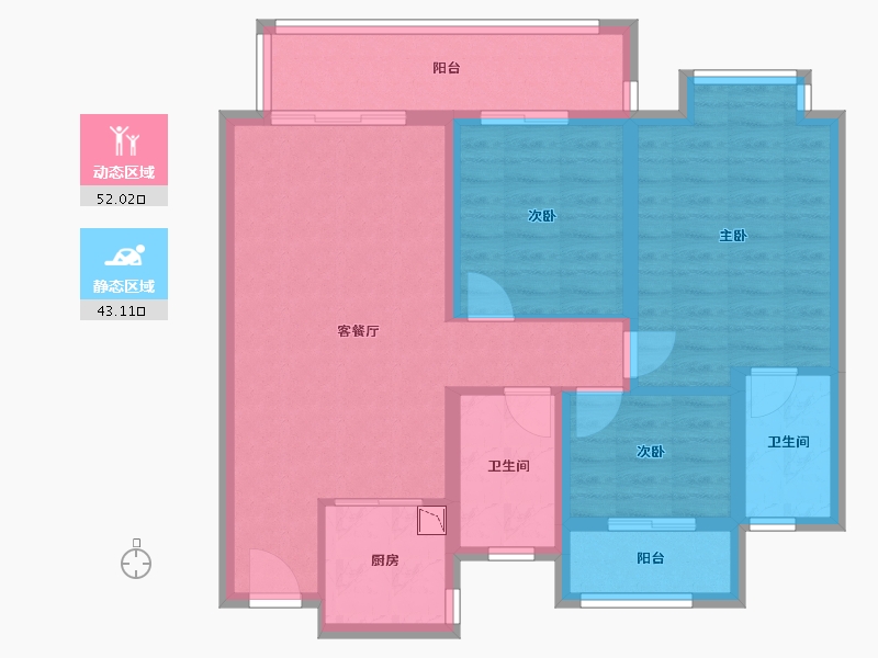 江西省-上饶市-中梁翼天首府-84.46-户型库-动静分区