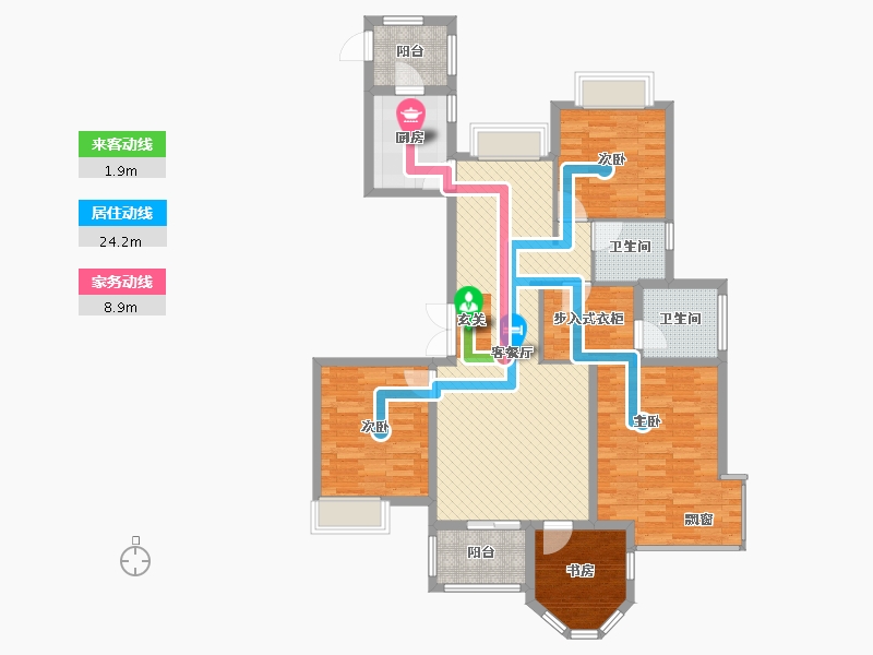 浙江省-温州市-金色嘉园-113.00-户型库-动静线