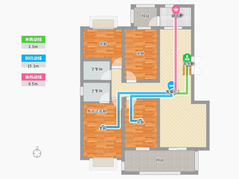 陕西省-汉中市-中青国际社区-108.00-户型库-动静线