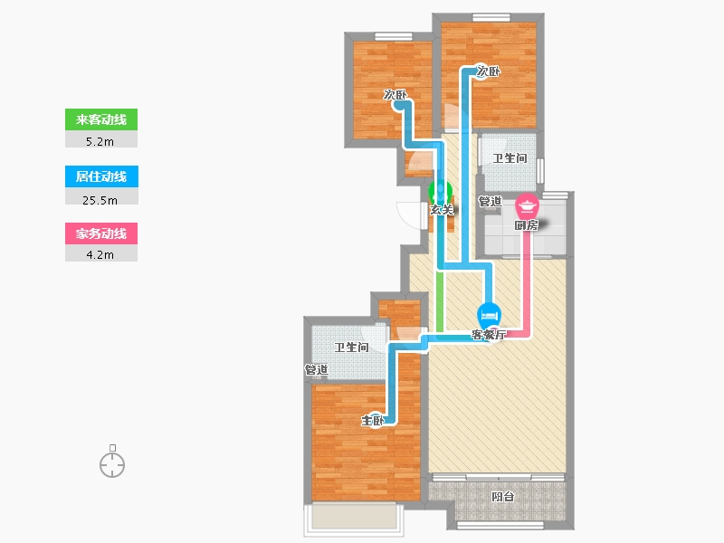 河北省-邢台市-皓顺壹号院-83.27-户型库-动静线