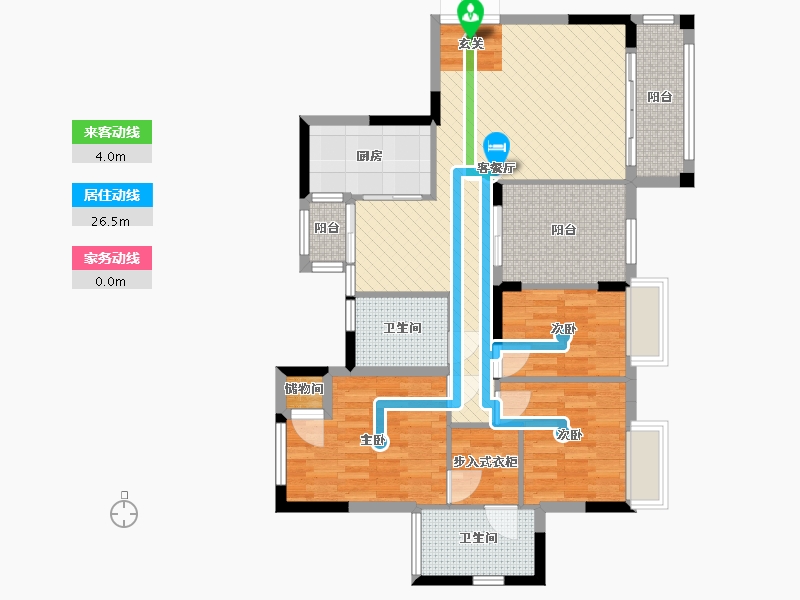 贵州省-遵义市-航天罗庄-95.18-户型库-动静线