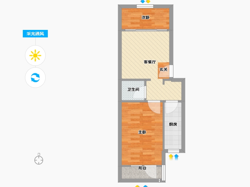 北京-北京市-嘉园二里-39.24-户型库-采光通风