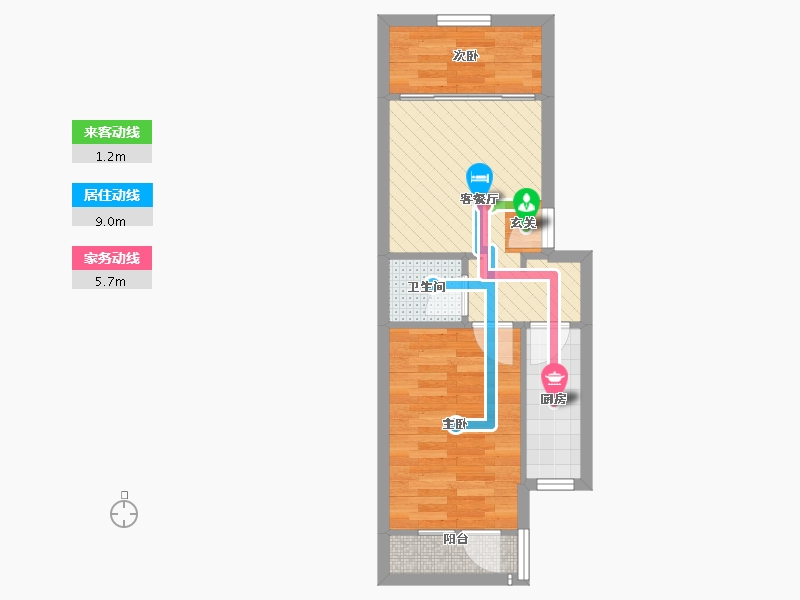 北京-北京市-嘉园二里-39.24-户型库-动静线