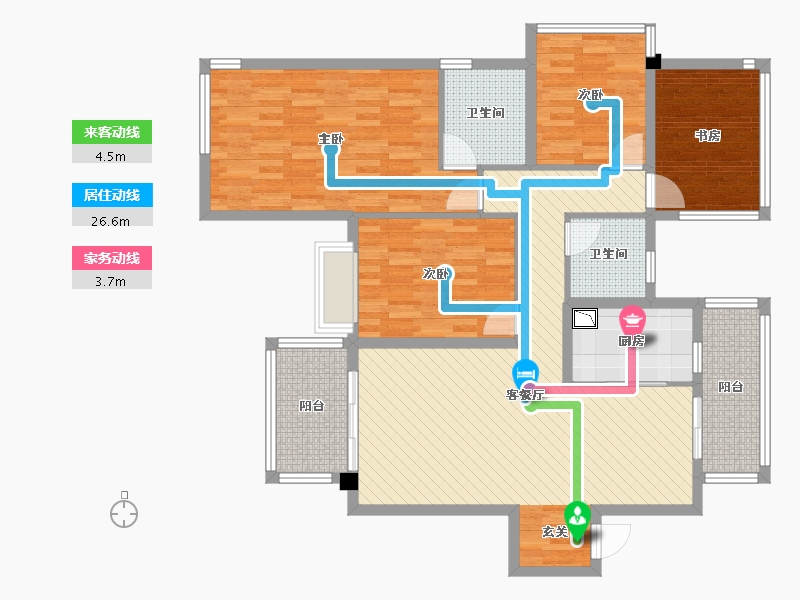 广西壮族自治区-南宁市-澜月府-119.71-户型库-动静线