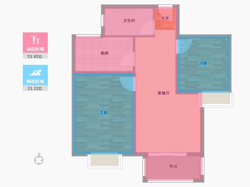 山东省-济宁市-龙翔御庭-76.80-户型库-动静分区