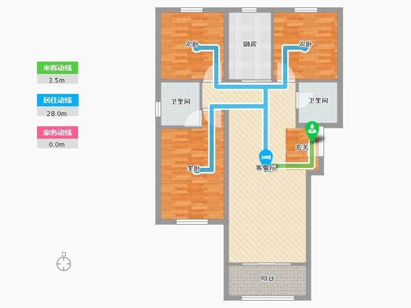 内蒙古自治区-包头市-维多利摩尔城-99.20-户型库-动静线