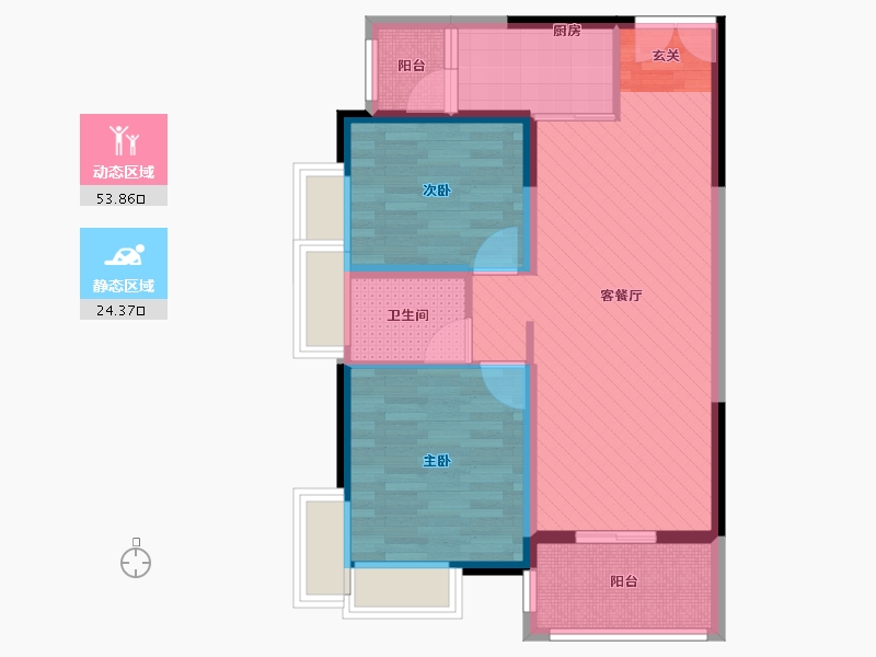 湖北省-十堰市-东风阳光城-68.53-户型库-动静分区