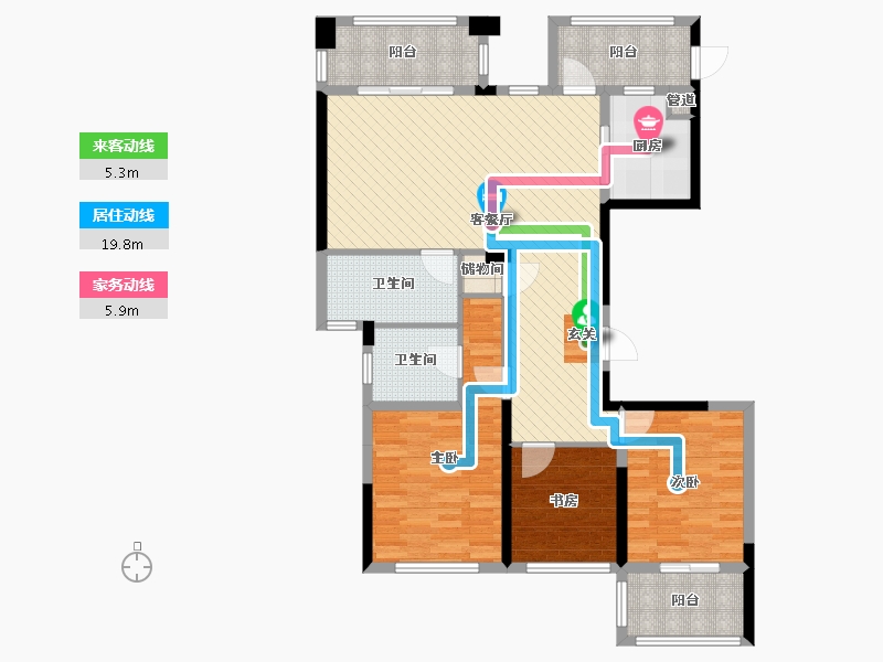 浙江省-丽水市-万基滨江国际-110.90-户型库-动静线