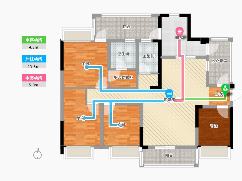 四川省-巴中市-恩阳御品湾-105.92-户型库-动静线