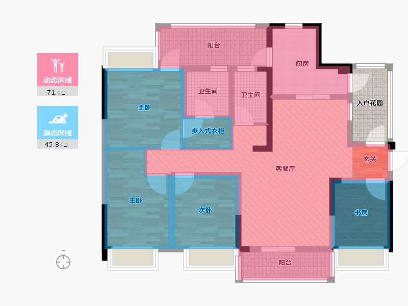 四川省-巴中市-恩阳御品湾-105.92-户型库-动静分区