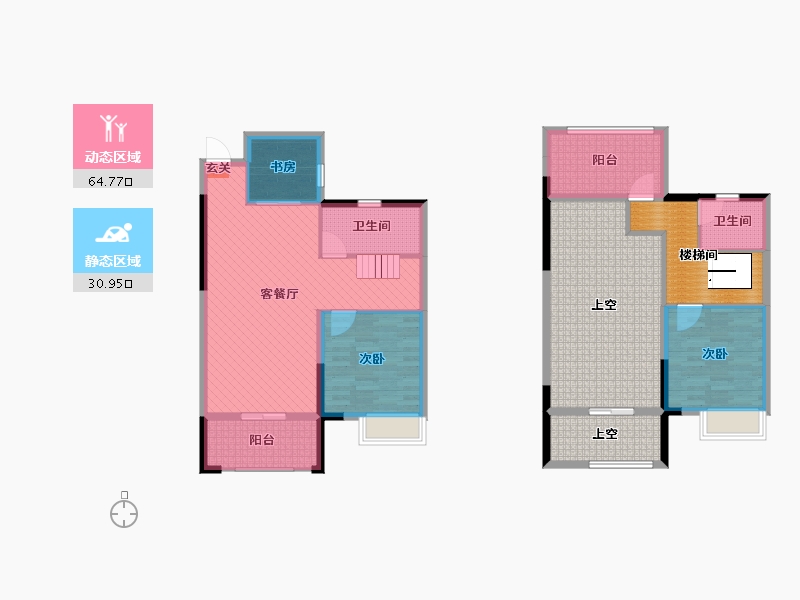 湖南省-长沙市-阳光城尚东湾-124.93-户型库-动静分区