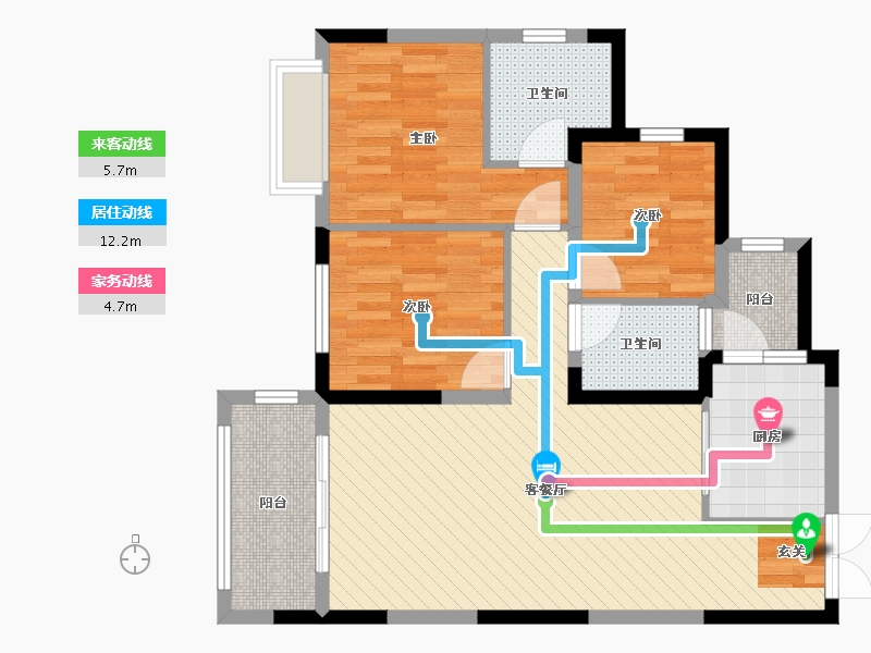 贵州省-遵义市-祥龙御府-81.80-户型库-动静线