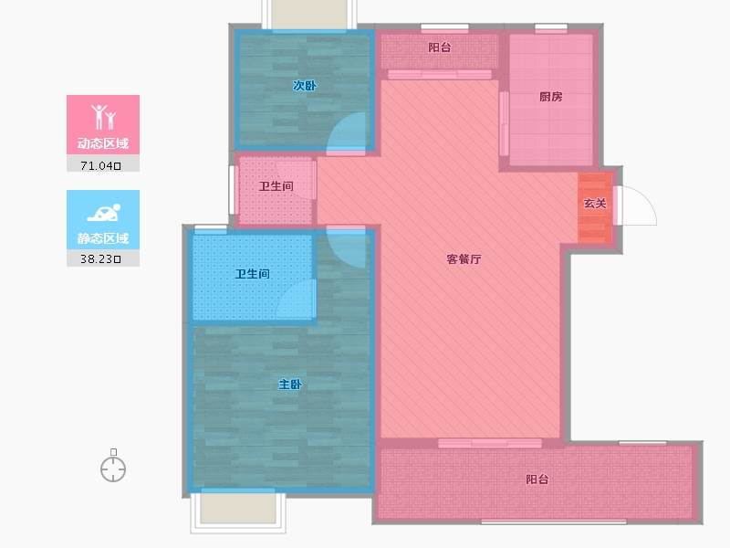 江西省-南昌市-幸福时光-二期-96.70-户型库-动静分区