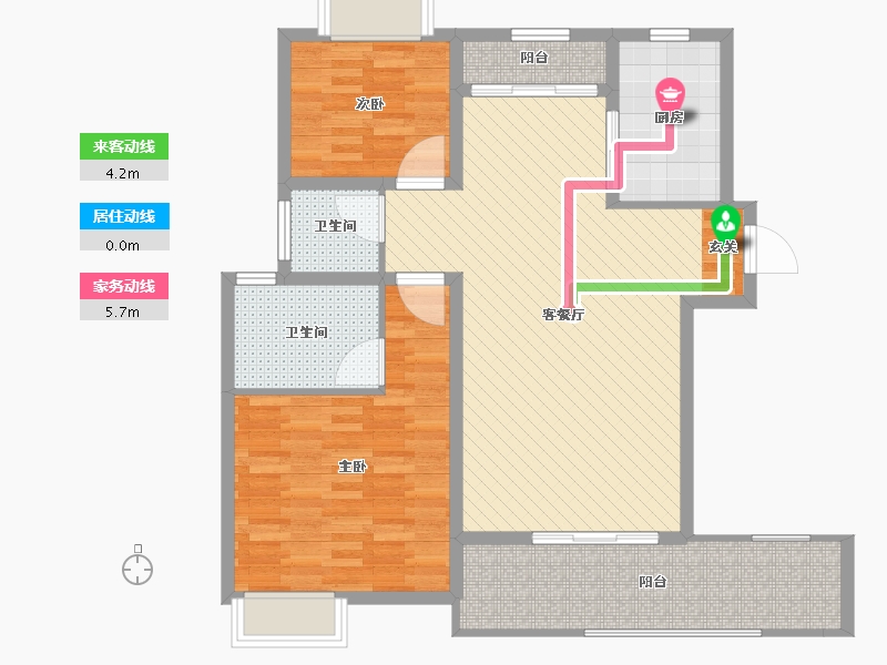 江西省-南昌市-幸福时光-二期-96.70-户型库-动静线