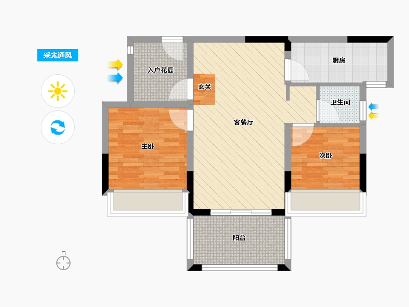 江西省-赣州市-桃李春天-64.29-户型库-采光通风