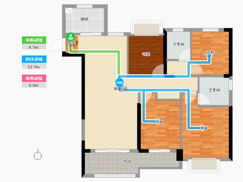 福建省-南平市-西城国际-100.39-户型库-动静线