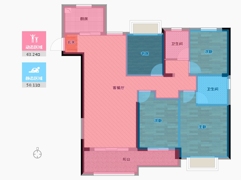 福建省-南平市-西城国际-100.39-户型库-动静分区