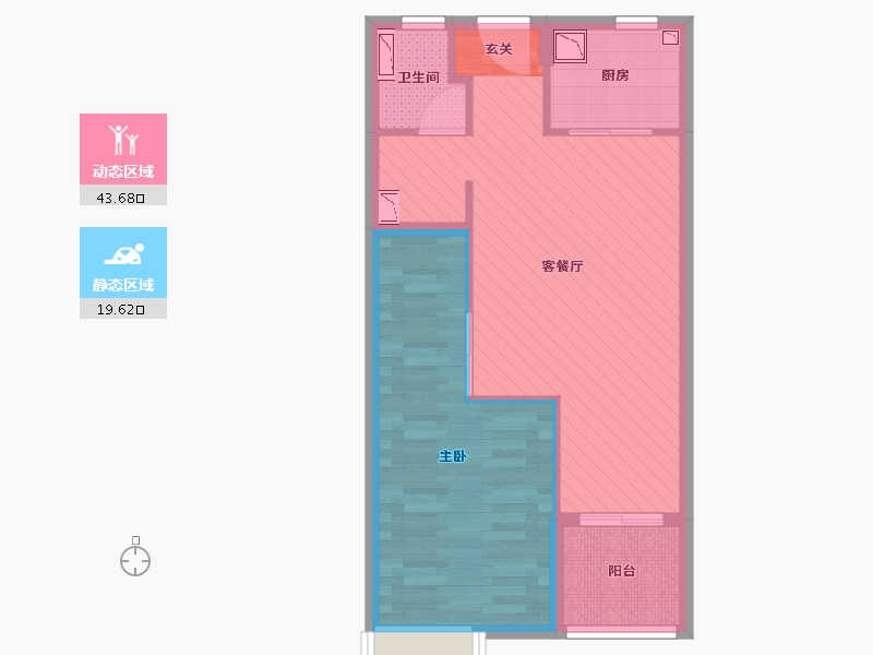 江苏省-苏州市-凯德都会晶彩-56.00-户型库-动静分区