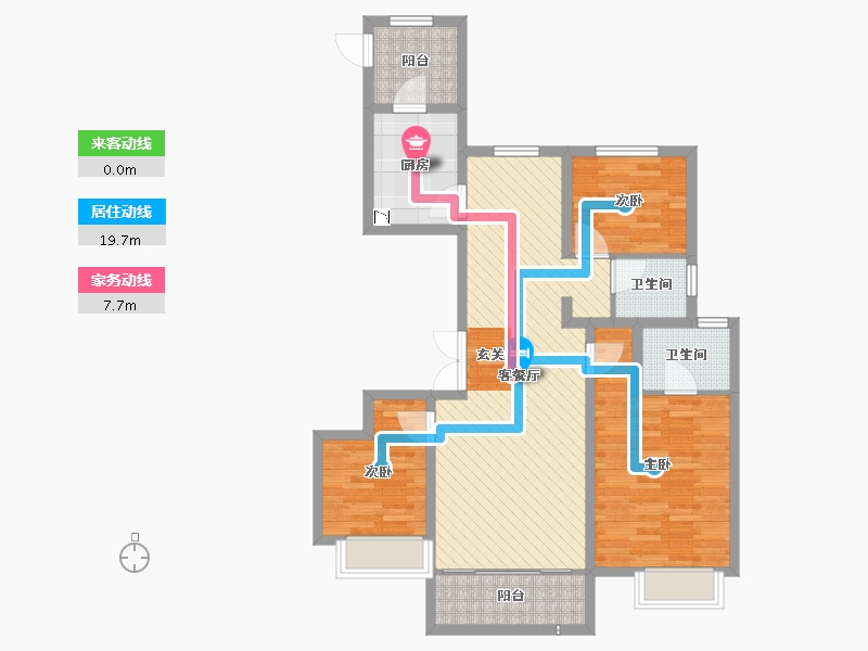 宁夏回族自治区-银川市-永泰城-89.58-户型库-动静线