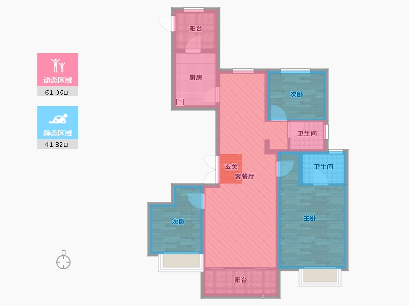 宁夏回族自治区-银川市-永泰城-89.58-户型库-动静分区