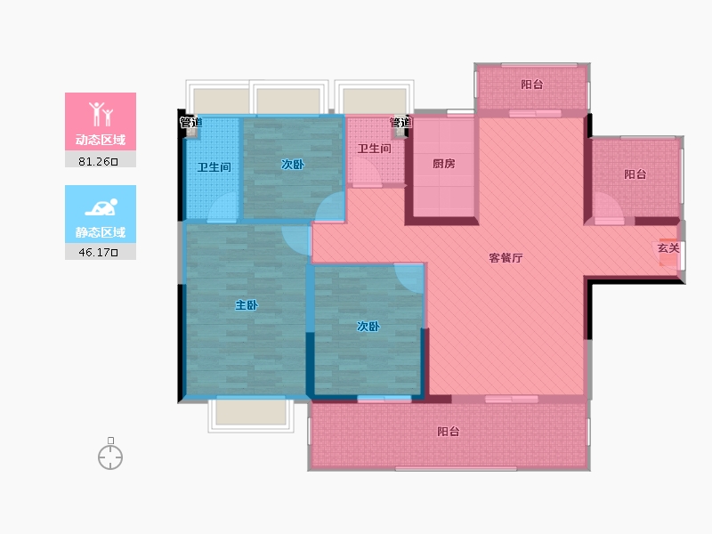 广东省-惠州市-碧桂园珑誉花园-114.07-户型库-动静分区