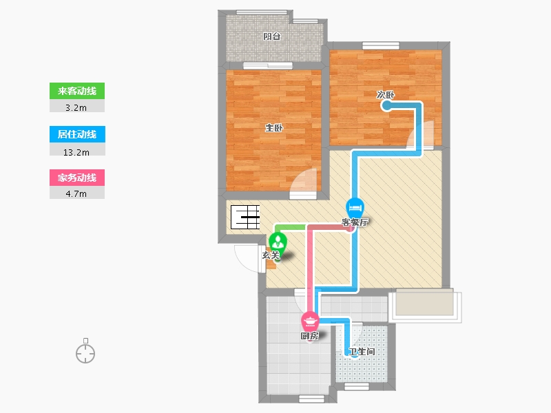 上海-上海市-东兰兴城木兰苑-59.32-户型库-动静线