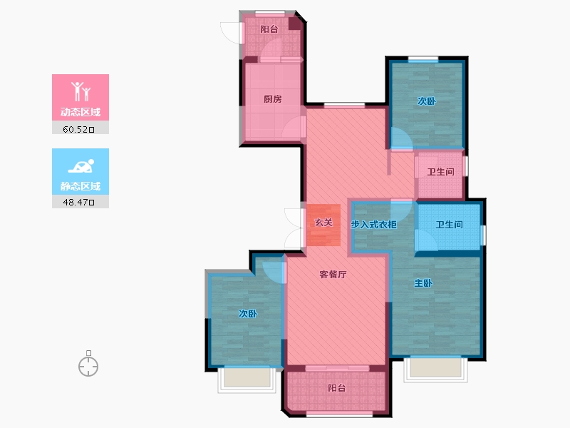 河南省-新乡市-褐石公园-93.89-户型库-动静分区