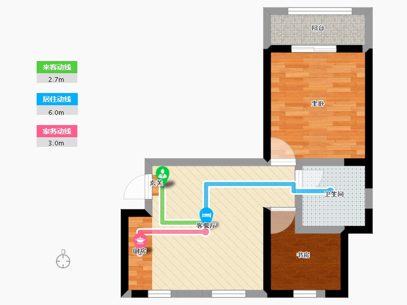 江苏省-无锡市-东璟家园-45.30-户型库-动静线