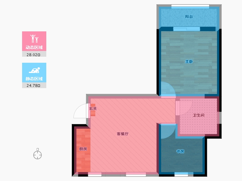 江苏省-无锡市-东璟家园-45.30-户型库-动静分区