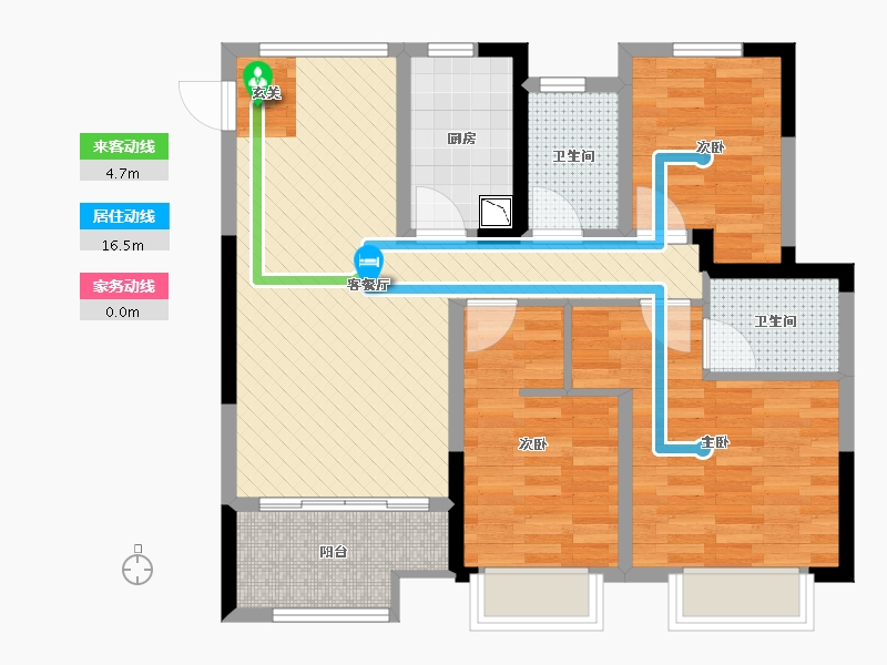 江苏省-苏州市-金科观天下-80.04-户型库-动静线