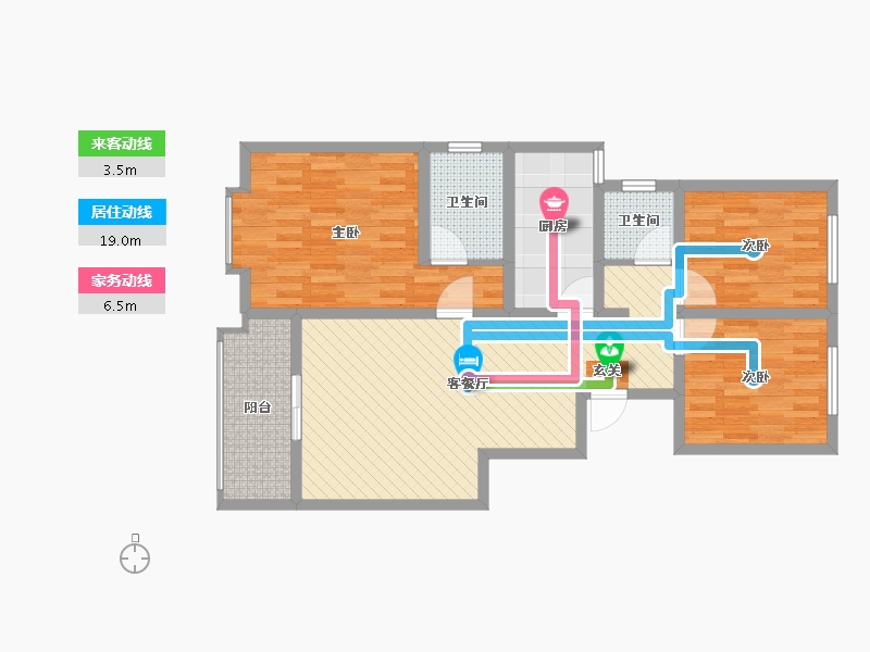 陕西省-商洛市-丰阳之星-87.73-户型库-动静线