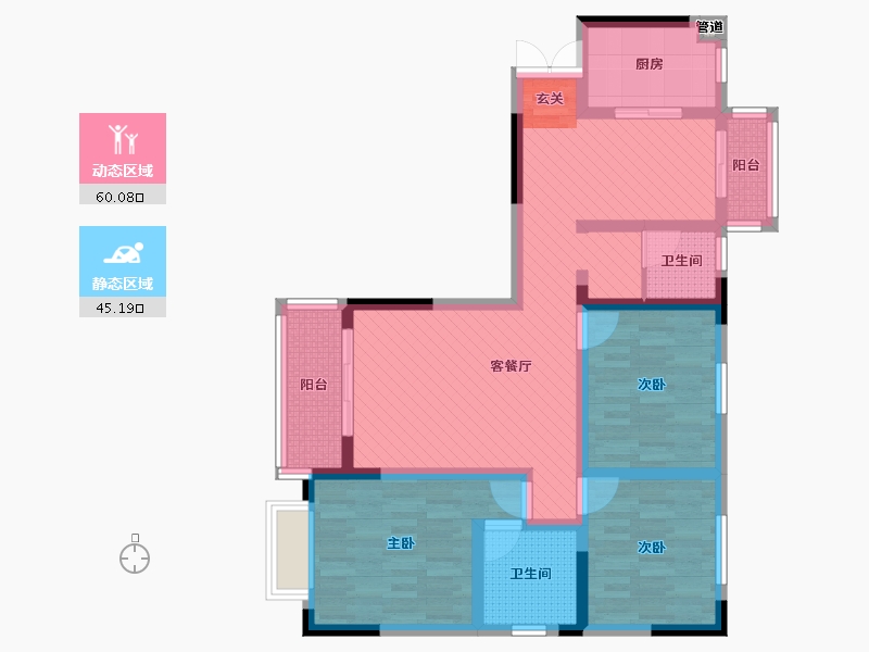 河南省-平顶山市-汝州-90.14-户型库-动静分区