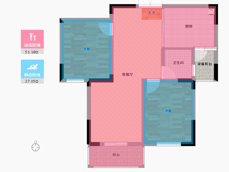 江西省-上饶市-朱家坪小区-71.27-户型库-动静分区