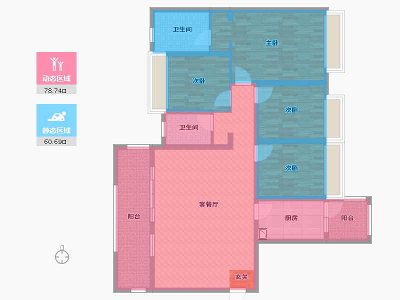 贵州省-遵义市-中建幸福城-122.30-户型库-动静分区