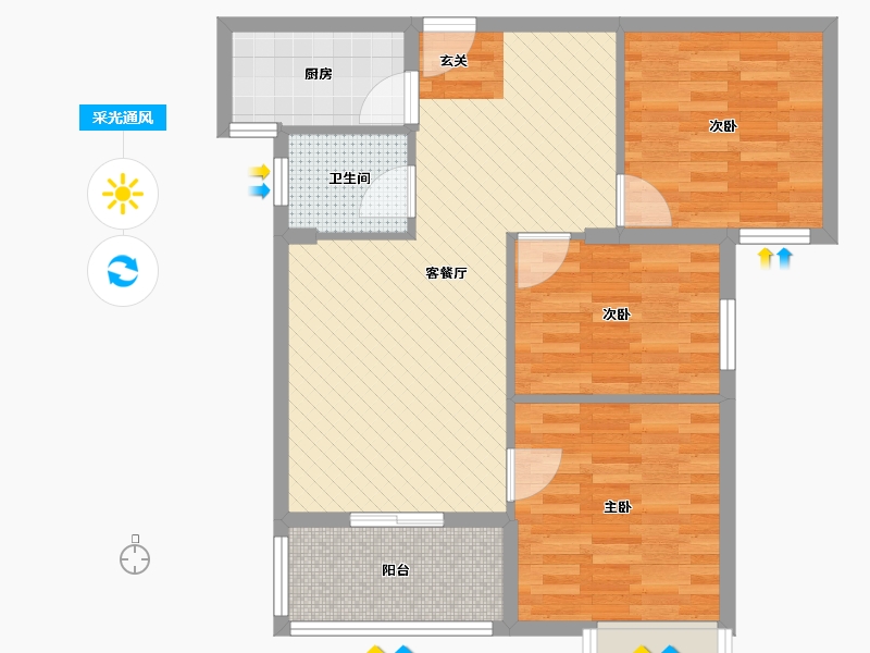 福建省-南平市-雅乐居-72.47-户型库-采光通风