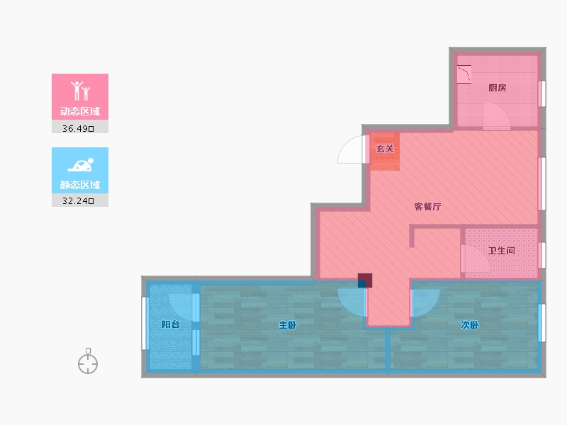 湖北省-武汉市-黄金口岸-二期-60.64-户型库-动静分区