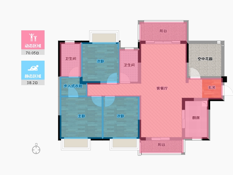 广东省-梅州市-保利江南和府-101.80-户型库-动静分区