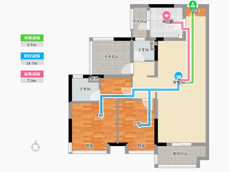 广东省-梅州市-保利江南和府-94.31-户型库-动静线