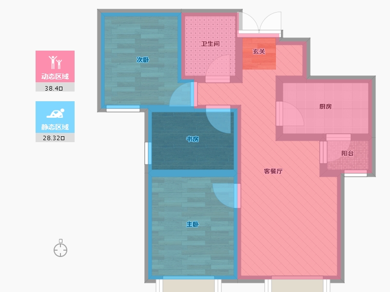 天津-天津市-富力又一城-56.11-户型库-动静分区