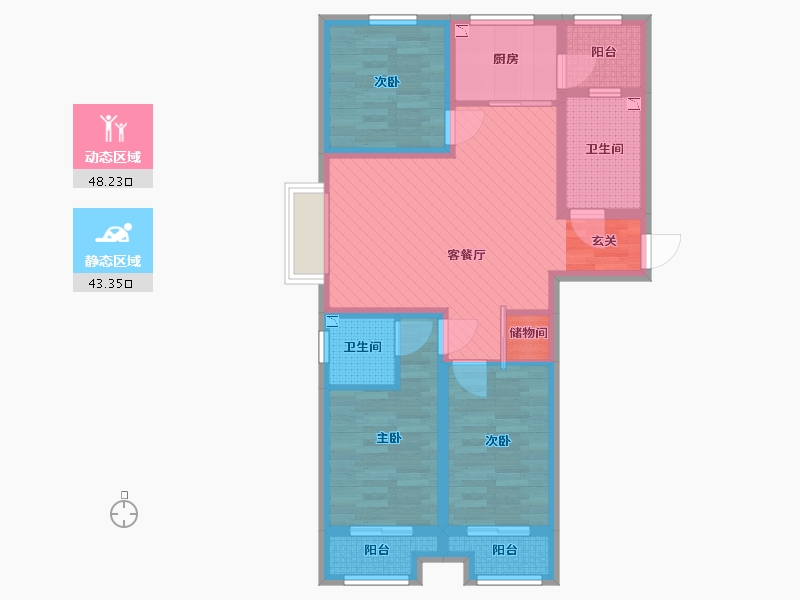 山东省-潍坊市-锦绣梨园-78.19-户型库-动静分区