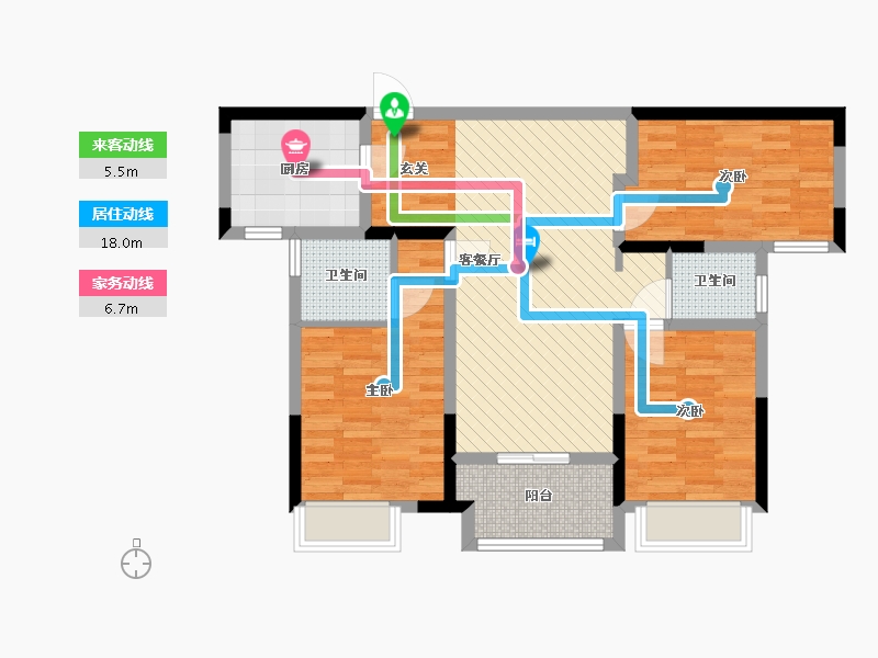 河南省-洛阳市-建业・贰号城邦-82.19-户型库-动静线