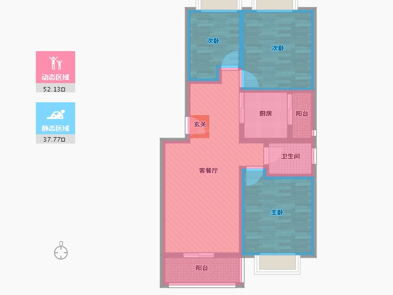 云南省-曲靖市-金江紫郡苑-77.29-户型库-动静分区