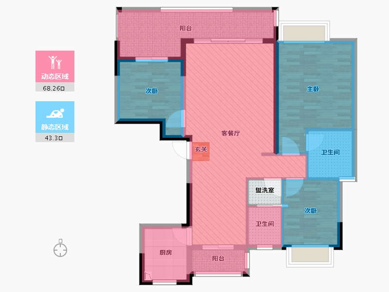 湖南省-常德市-润稷七里桥堡-99.93-户型库-动静分区