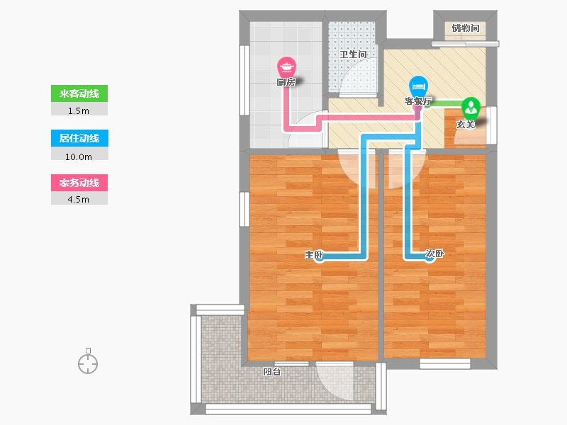 北京-北京市-明光北里-1号楼-43.64-户型库-动静线