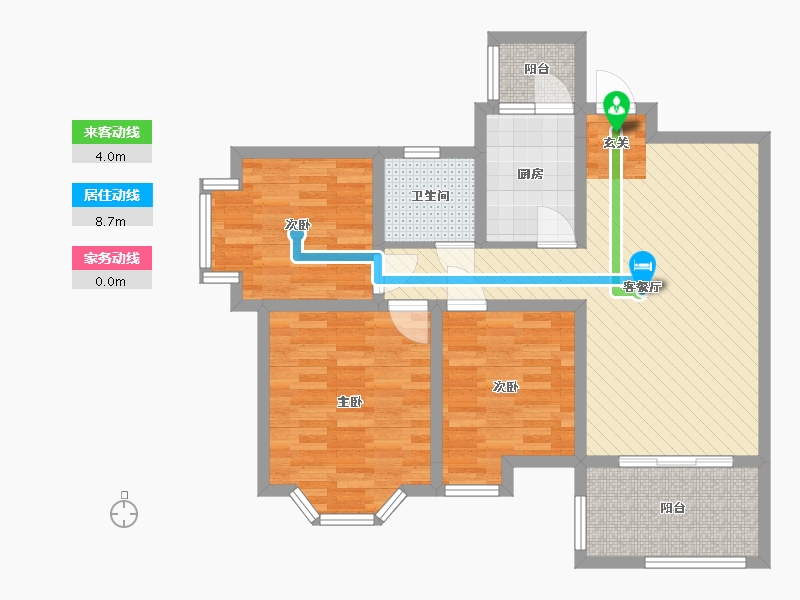 贵州省-安顺市-筑佳首府-84.65-户型库-动静线