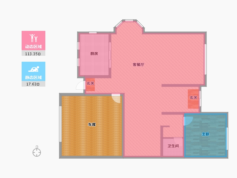 河北省-唐山市-龙山帝景-153.30-户型库-动静分区